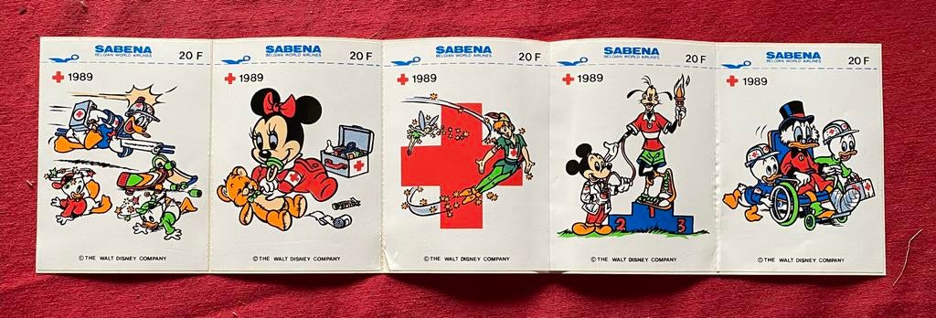 Vintage Stickers Rode Kruis Disney 1989, Ophalen, Zo goed als nieuw