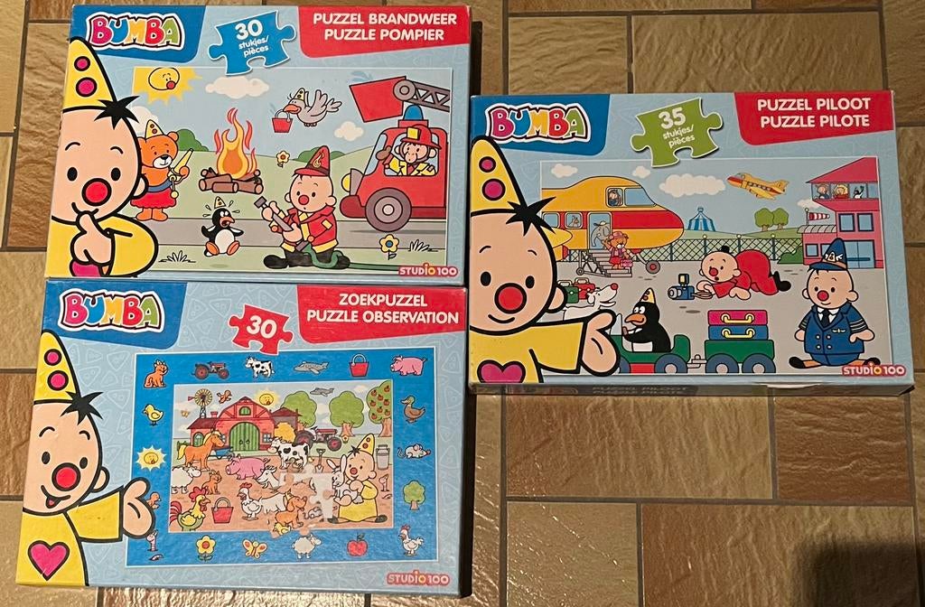 Bumba puzzels 30 stukken (x3), Ophalen, 10 tot 50 stukjes, Gebruikt