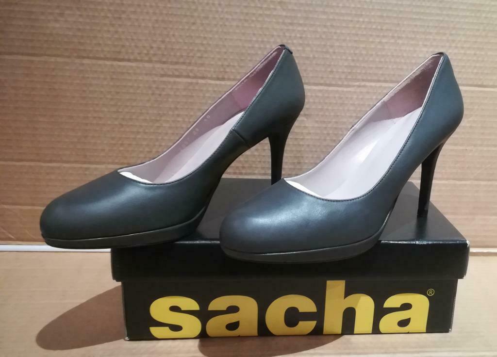 173A* SACHA PREMIUM sexy escarpins gris cuir (40), Neuf, Gris, Escarpins, Envoi