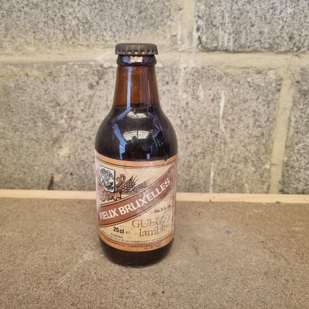 Bouteille de bière Vieux Bruxelles gueuze lambic, Ophalen of Verzenden, Gebruikt, Flesje(s), Overige merken