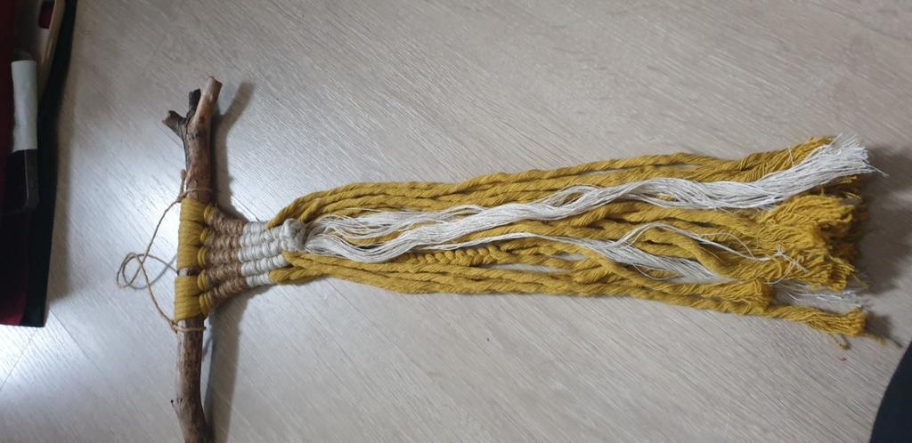 Macramé wandhanger, Huis en Inrichting, Woonaccessoires | Wanddecoraties, Ophalen of Verzenden, Zo goed als nieuw