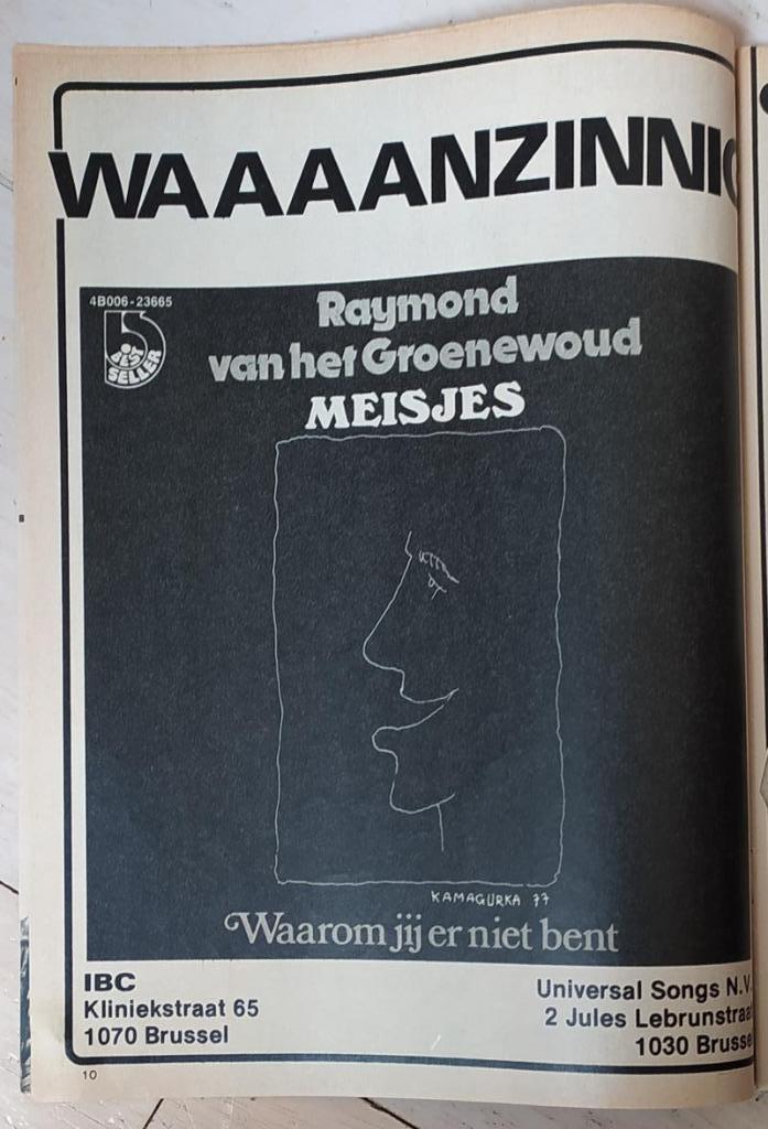 advertentie voor single Meisjes (Raymond van het Groenewoud), Ophalen of Verzenden