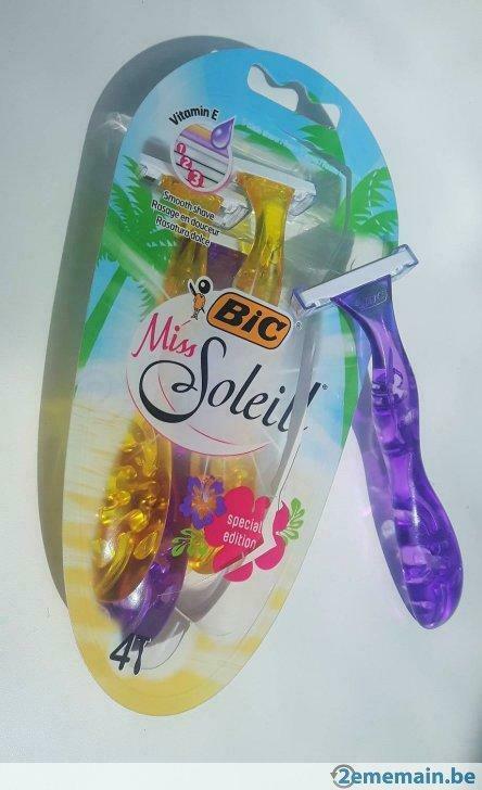 4 rasoir jetable épilation Bic Summer Edition mauve + jaune, Neuf