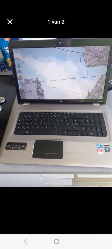 Hp pavilion pv7 met draagtas en extra batterij, Ophalen, Zo goed als nieuw