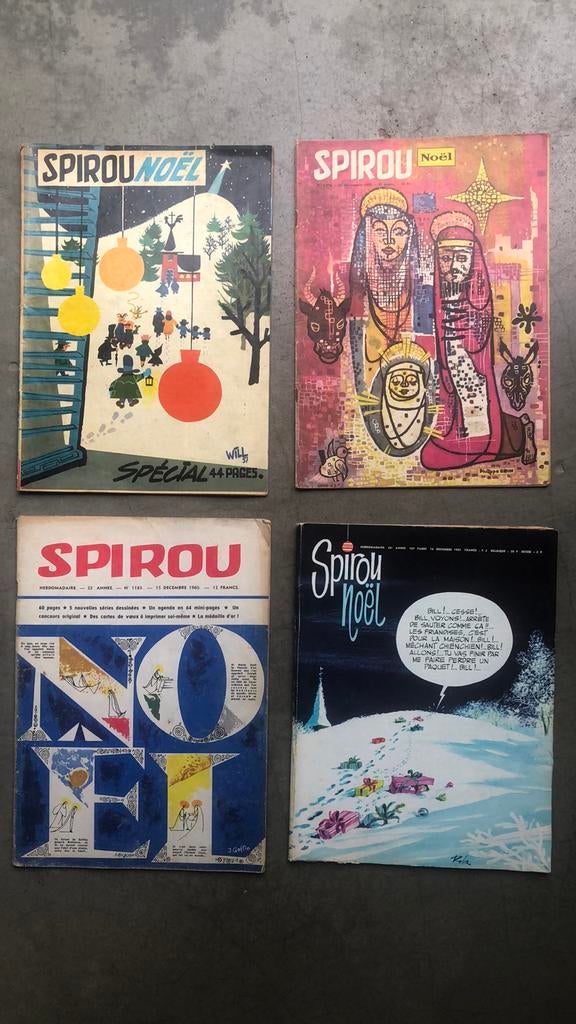 Spirou Noël années 1957, 1958, 1960 et 1965, Enlèvement ou Envoi, Utilisé
