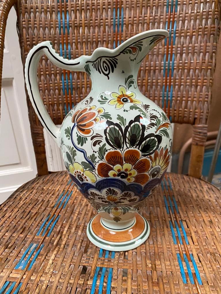 Antiek handgeschilderd Delft-polychrome, Antiek en Kunst, Ophalen