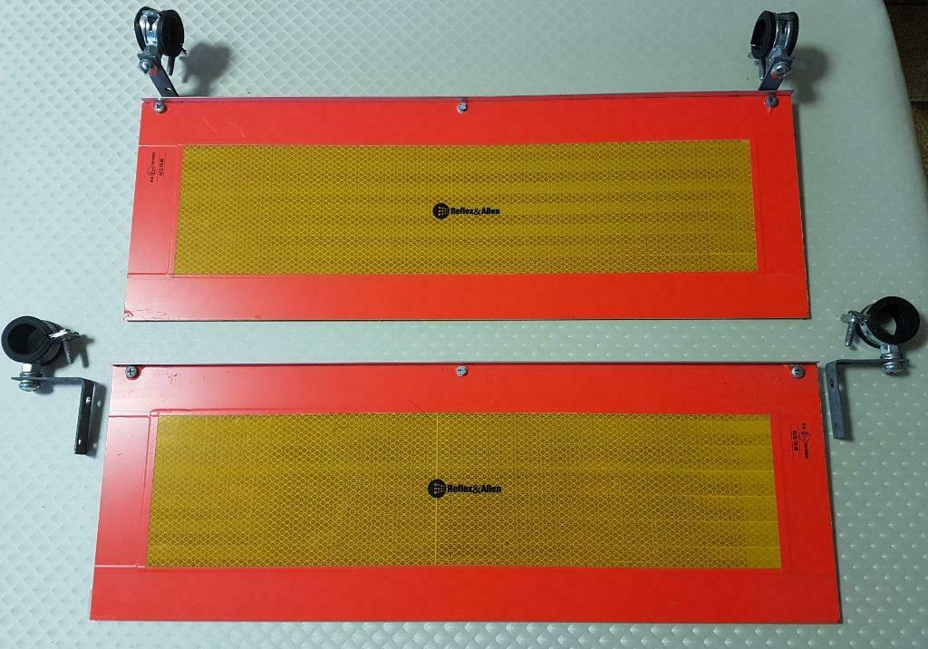 markeringsborden ECE 70 56,5 x 19,5 cm alu rood/oranje, Caravans en Kamperen, Ophalen of Verzenden, Zo goed als nieuw