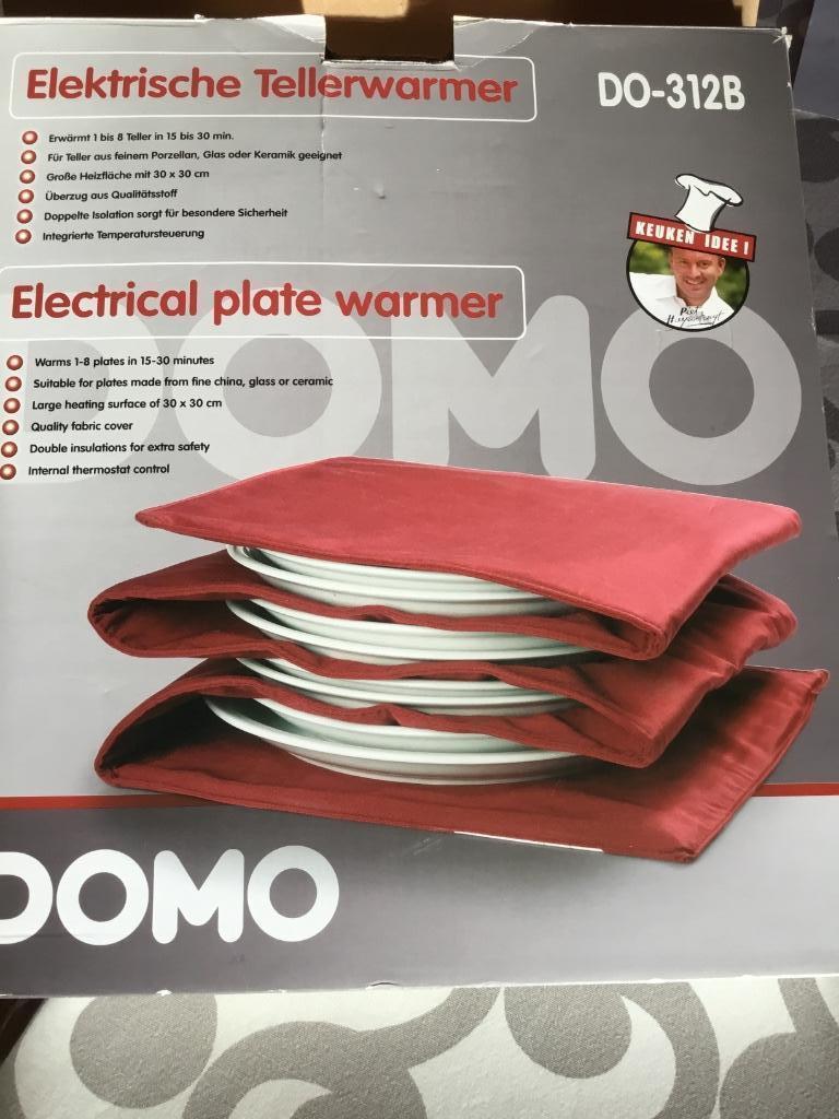 Bordenwarmer Domo rood, Huis en Inrichting, Keuken | Keukenbenodigdheden, Ophalen of Verzenden, Zo goed als nieuw