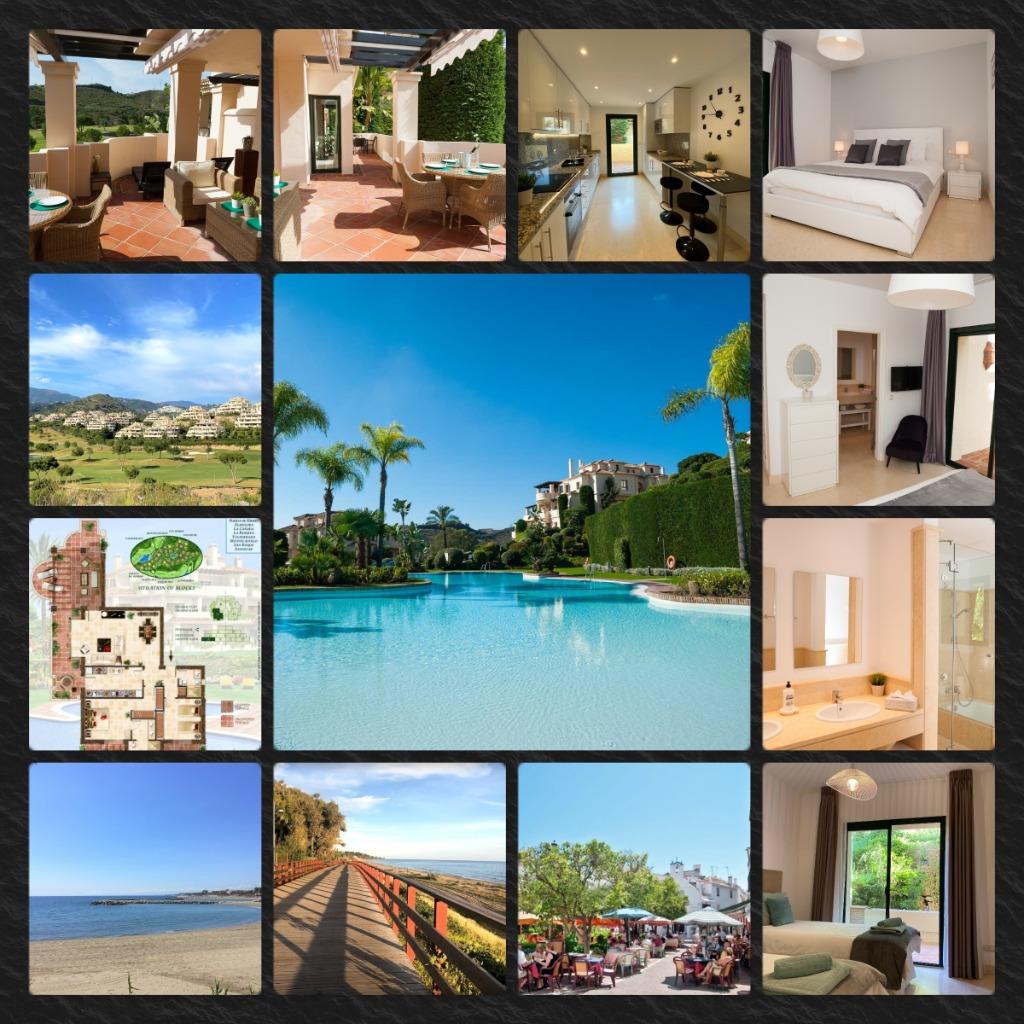Costa Del sol–te huur app. met 2 slaapkamers - zicht op golf, Vakantie, Wasmachine, 2 slaapkamers, Appartement, Landelijk
