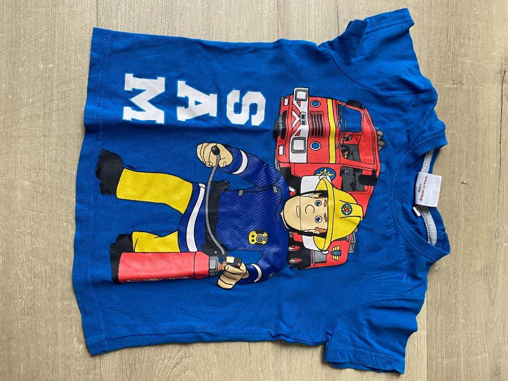 brandweer sam blauwe tshirt maat 98 104, Garçon, Enlèvement ou Envoi, Chemise ou À manches longues, Brandweer sam