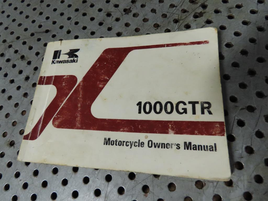 Motorcycle Owner's Manual Kawasaki 1000GTR - GTR1000 '87, Motos, Modes d'emploi & Notices d'utilisation, Enlèvement ou Envoi, Kawasaki
