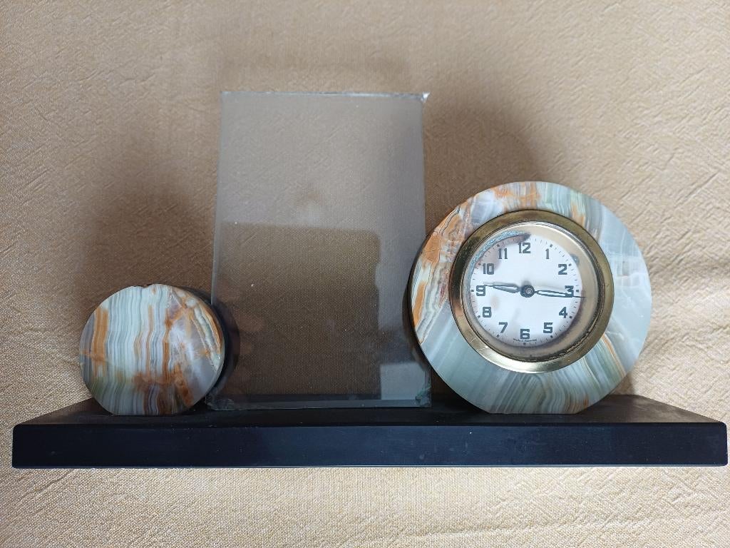 Horloge de bureau - porte-photos de style art déco allemand, Ophalen of Verzenden