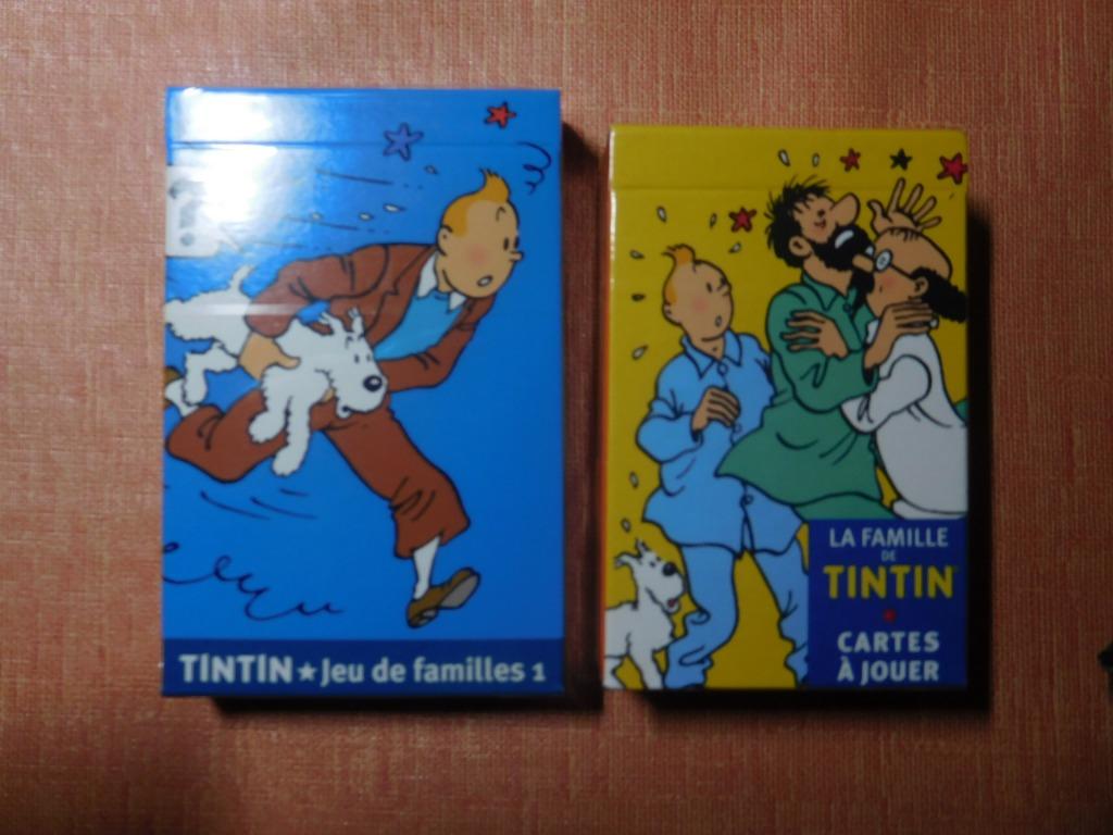 2 jeux de cartes des familles Tintin, Collections, Cartes à jouer, Jokers & Jeux des sept familles, Neuf, Carte(s) à jouer, Enlèvement ou Envoi