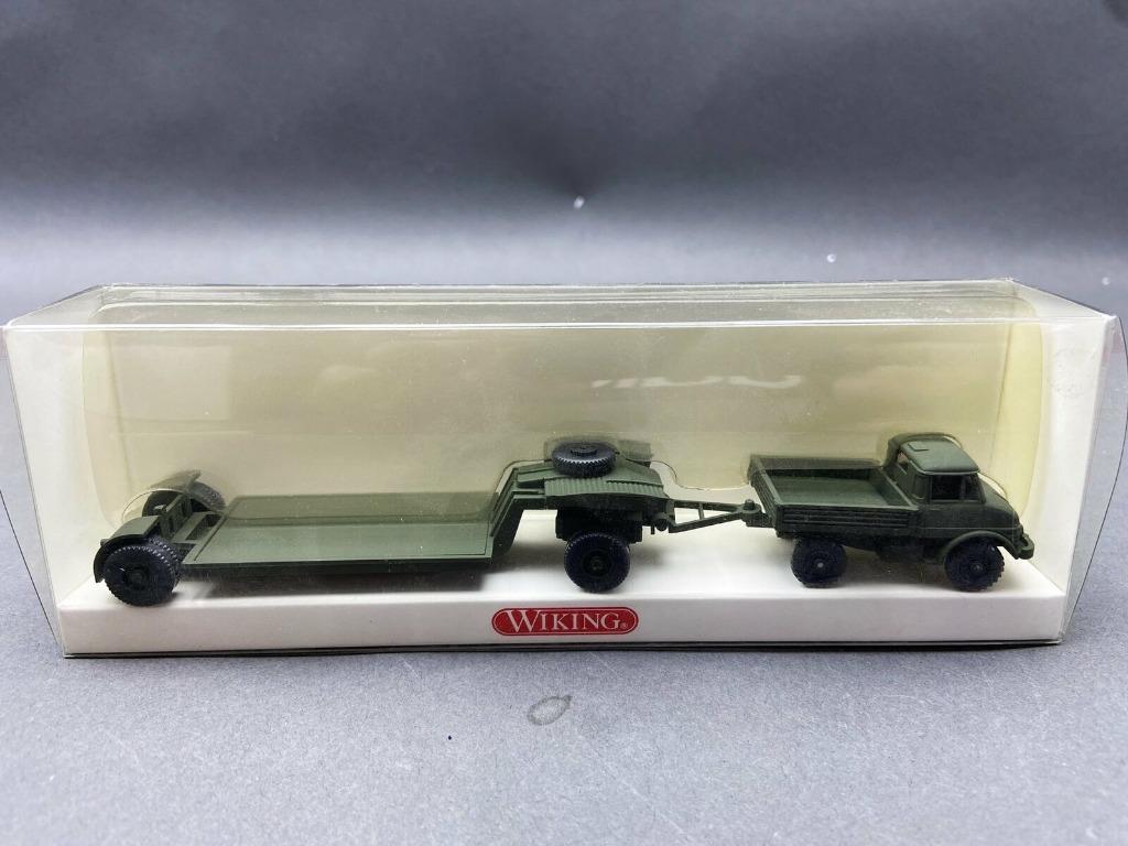 MERCEDES Unimog + Remorque Militaire 1/87 HO WIKING Neuf+Bte, Enlèvement ou Envoi, Neuf, Bus ou Camion, Wiking