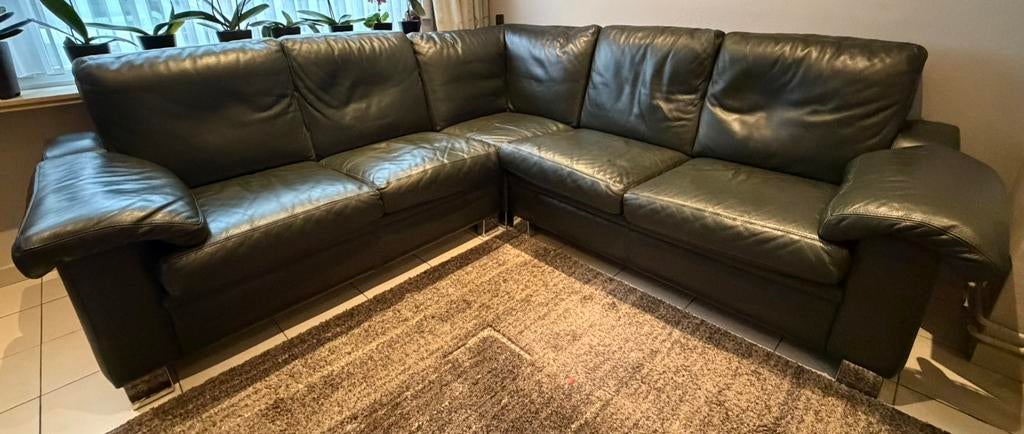 Zetel leder Biljart Green, Ophalen, Gebruikt, Leer