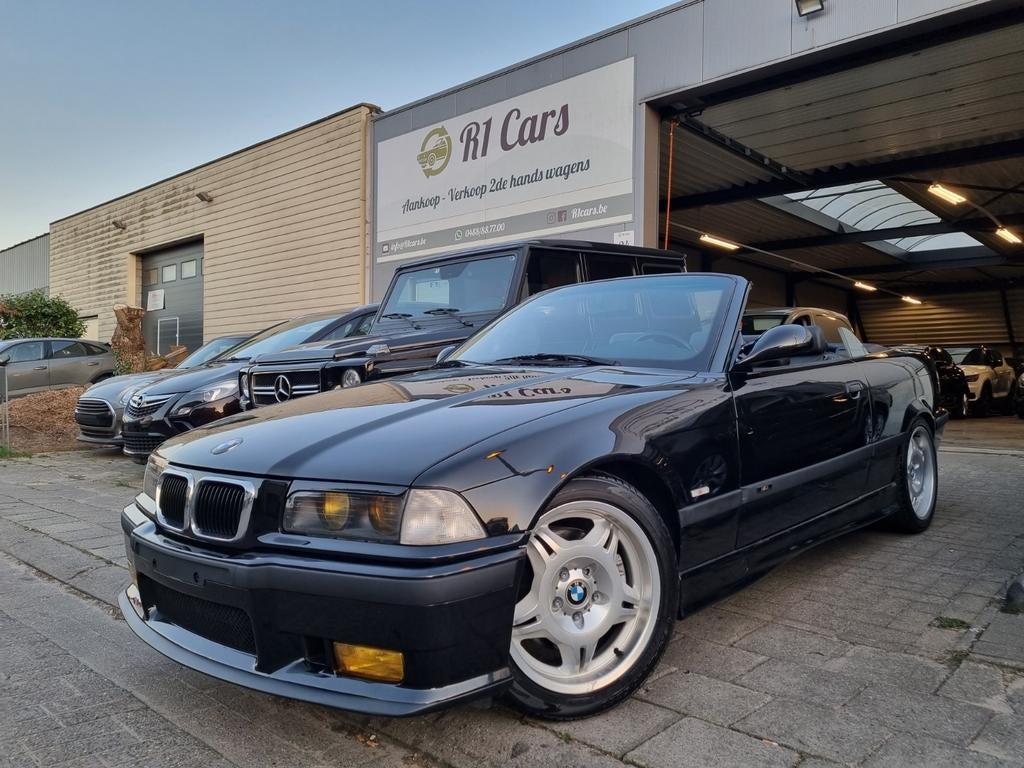 Bmw M3 E36 3.2i 1997 Cabrio/Automaat/100.000km/TOPSTAAT!, Autos, Cuir, Achat, Cabriolet, Noir