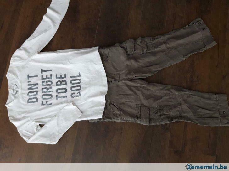 Pantacourt CKS et t shirt Zara 8ans, Utilisé