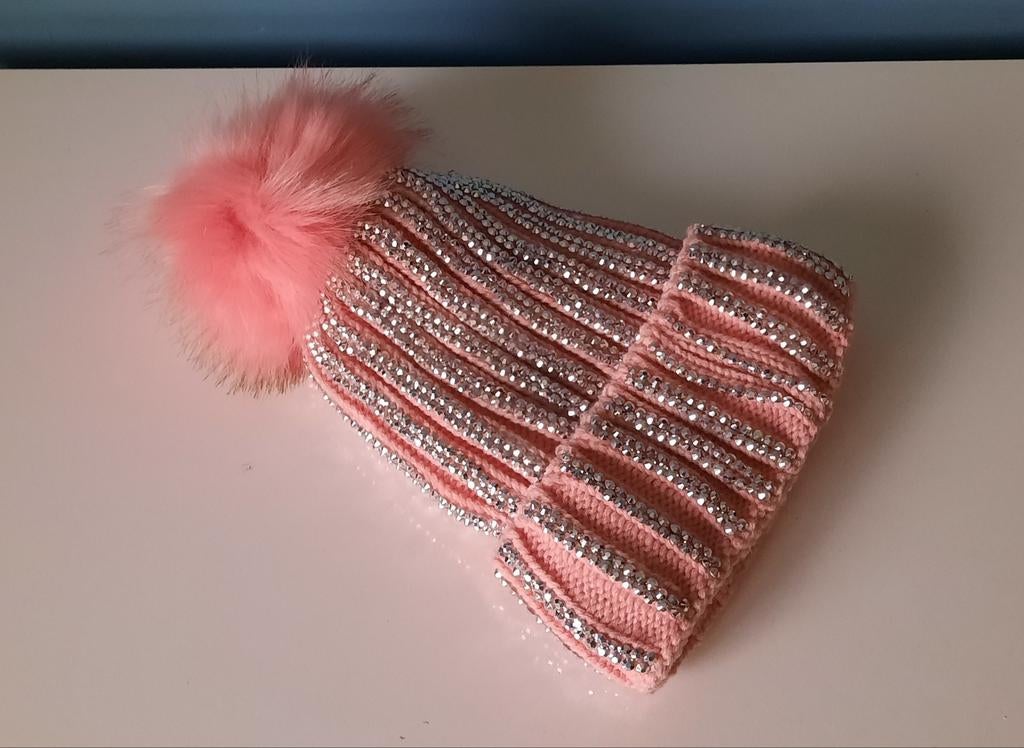Pompon muts, Kinderen en Baby's, Ophalen of Verzenden, Meisje, Muts