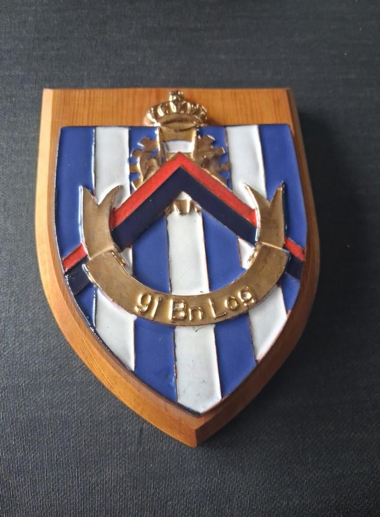 Crest Kazerne Berlaar 91 bjn  Logistiek, Verzamelen, Militaria | Algemeen, Ophalen of Verzenden