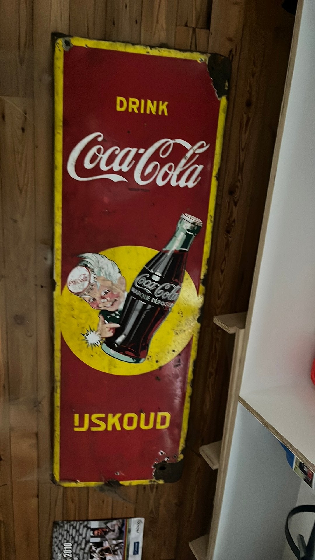 Reclame email bord Coca Cola, Ophalen, Gebruikt, Reclamebord