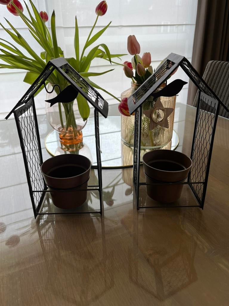 bloempothouder vogelhuismodel staand of hangend, Overige materialen, Overige kleuren, Nieuw, Ophalen of Verzenden
