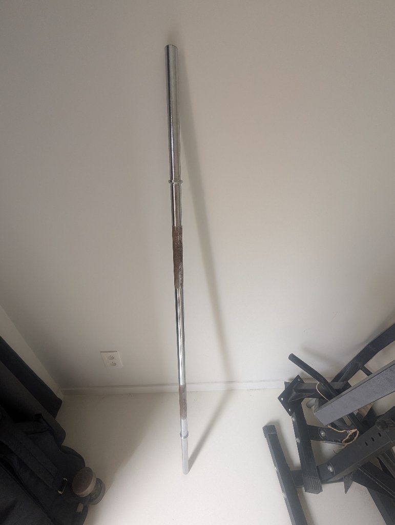 halterstang 140cm, Sport en Fitness, Ophalen, Gebruikt, Benen, Halterstangen