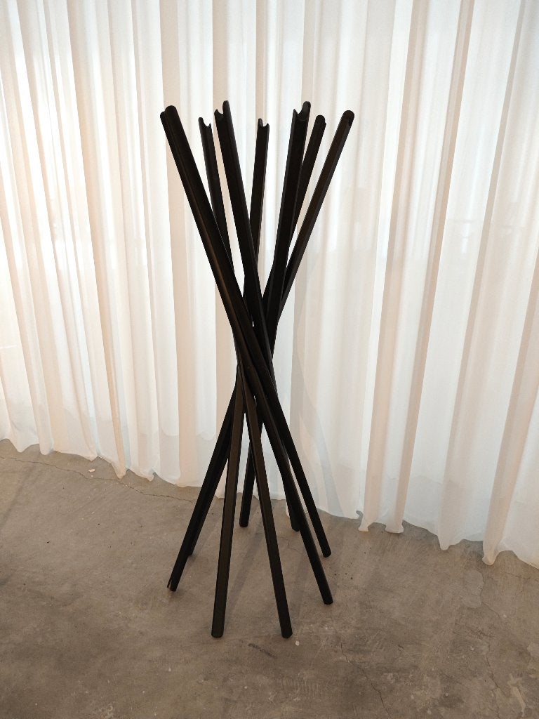 Sciangai design kapstok van Zanotta, Verzenden, Gebruikt, Hout, Staande kapstok