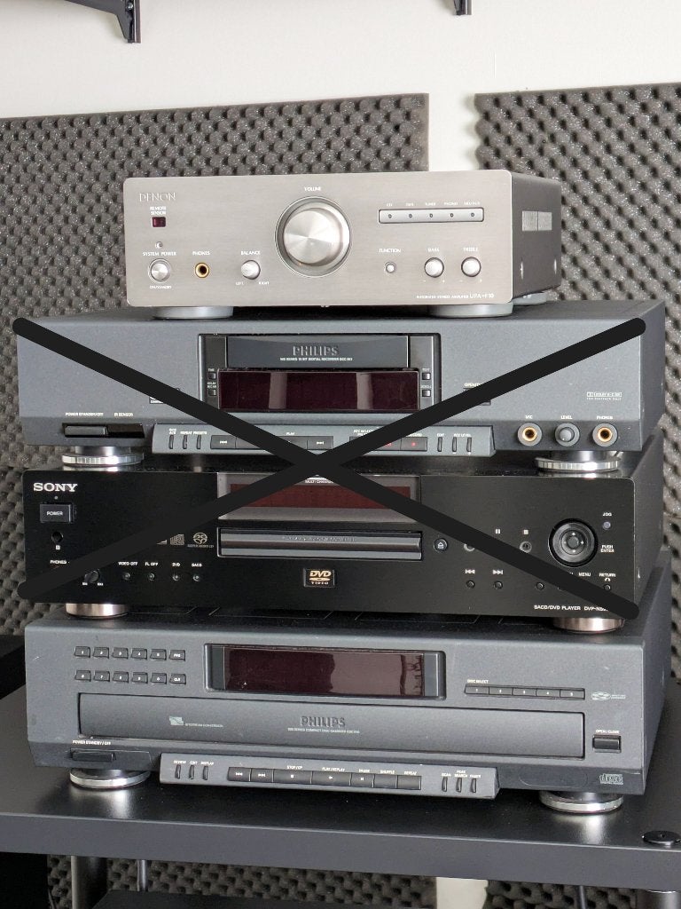 Philips CDC-916 en Denon UPA-F10 | defect, Ophalen of Verzenden, Niet werkend, Philips, Wisselaar
