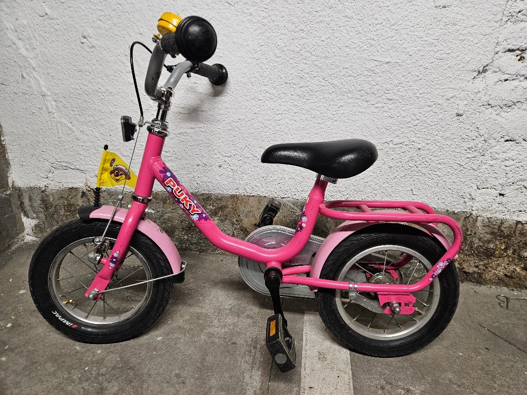 Kinderfiets Puky 12 inch roze, "Lovely Pink", Ophalen, Terugtraprem, Gebruikt, Puky