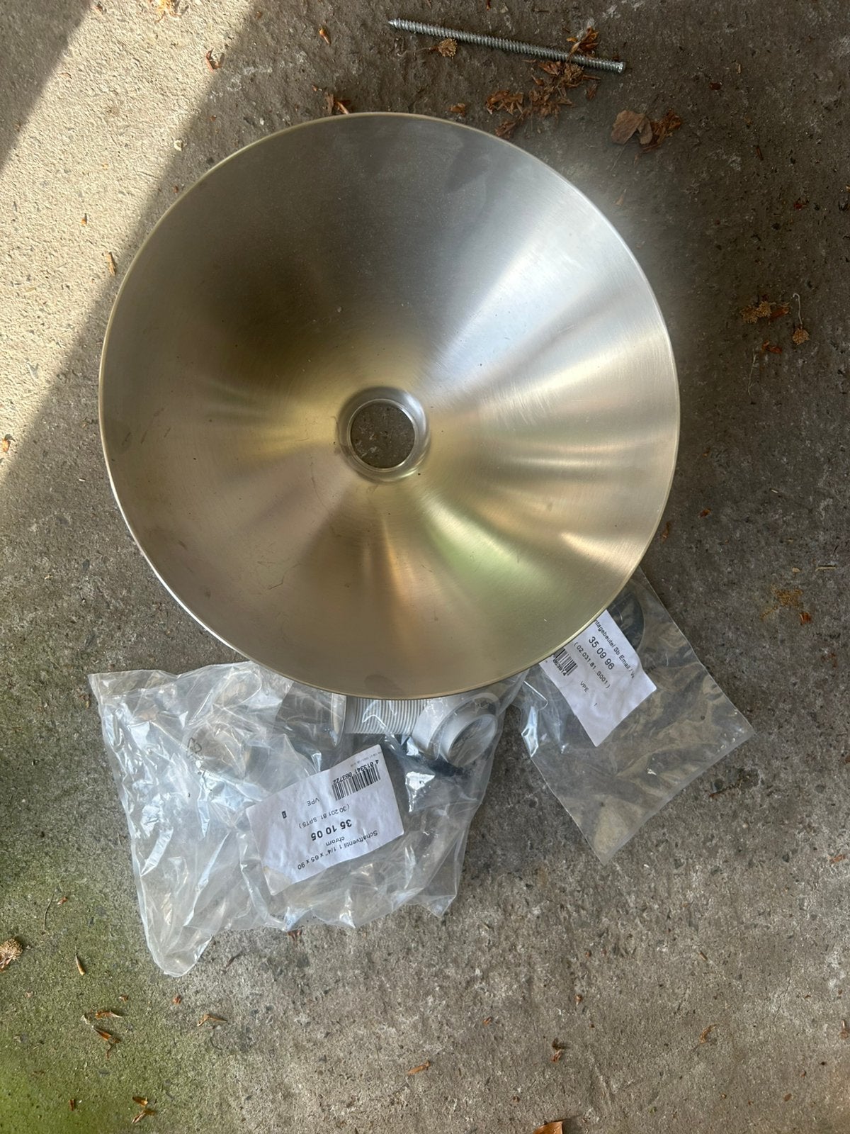 Évier rond en acier inoxydable - parfait état !, Enlèvement, Neuf, Inox, Lavabo
