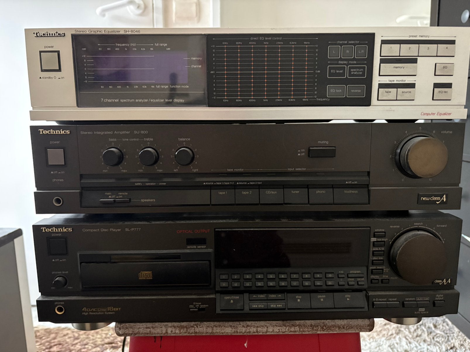 Technics versterker, cd speler en equalizer, TV, Hi-fi & Vidéo, Amplificateurs & Ampli-syntoniseurs, Enlèvement, Utilisé, Autres marques