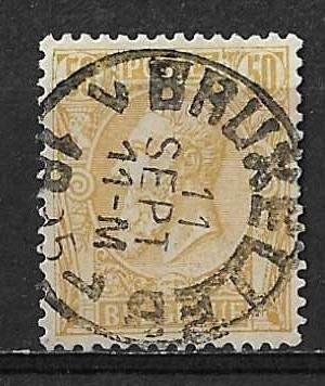België OPC 50 Koning Leopold II Profiel naar links, Postzegels en Munten, Postzegels | Europa | België, Ophalen of Verzenden, Gestempeld