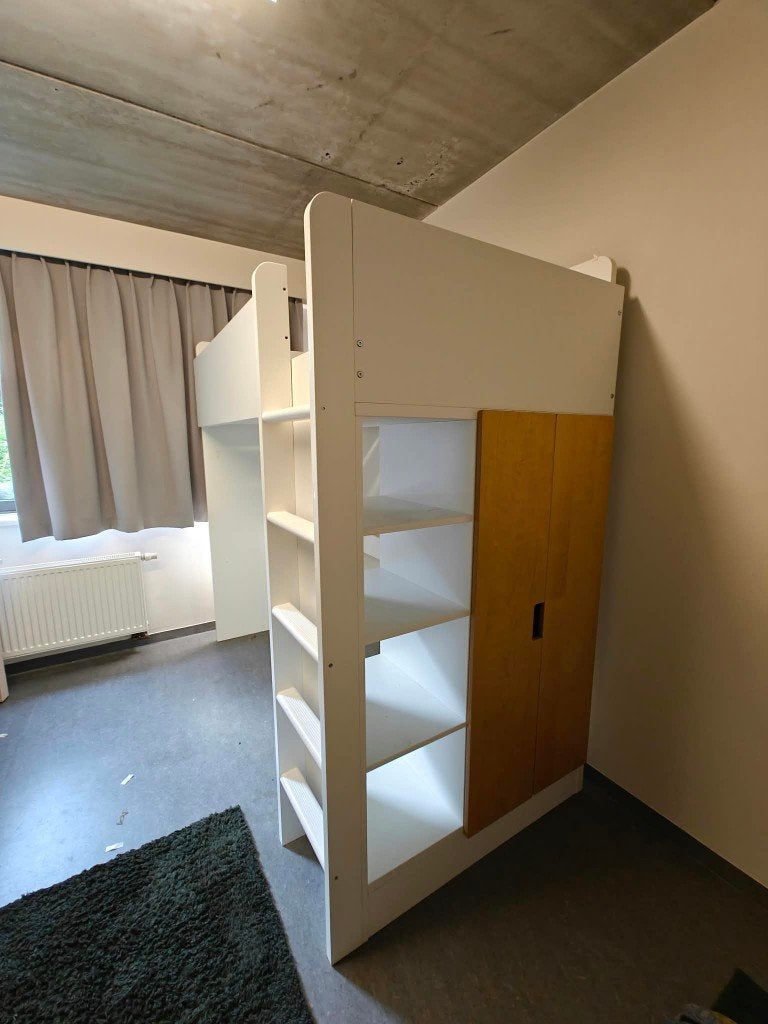 Hoogslaper Ikea SMÅSTAD - Met Bureau (niet op foto), Ophalen, Eenpersoons, Wit, 200 cm