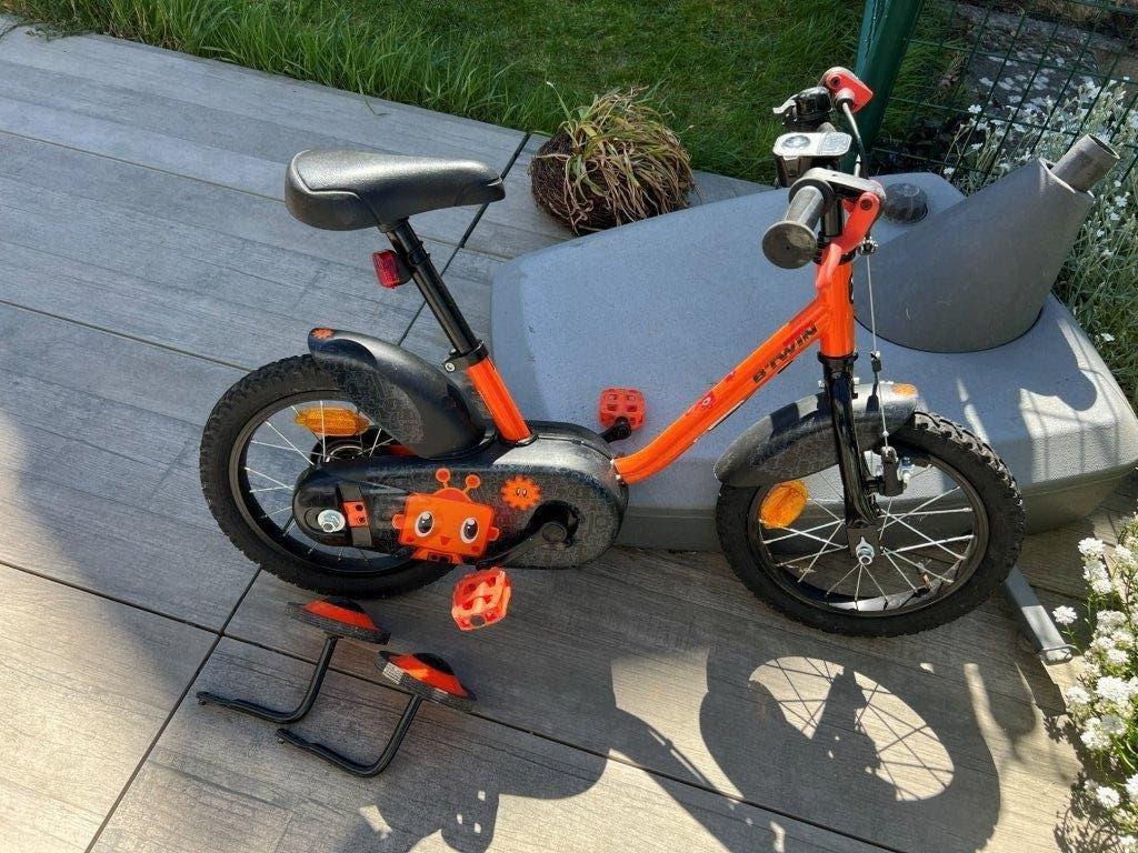 Vélo Enfant B'Twin 14" Robot, Fietsen en Brommers, Ophalen, Zijwieltjes, Gebruikt, Velgrem