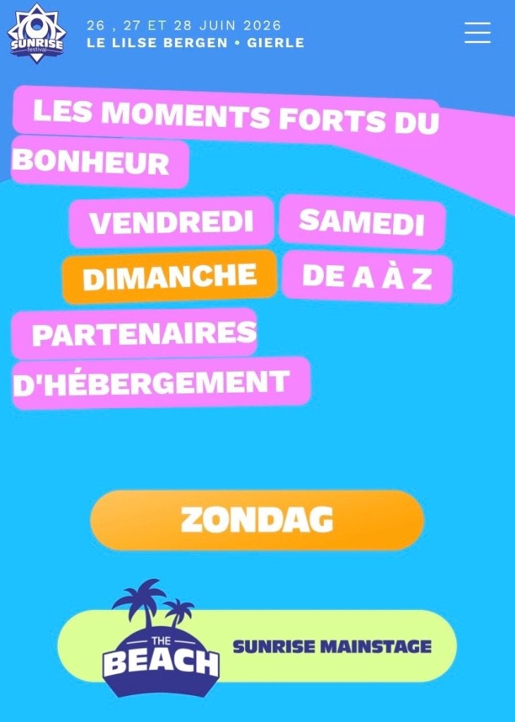 2Places Sunrise festival dimanche, Twee personen