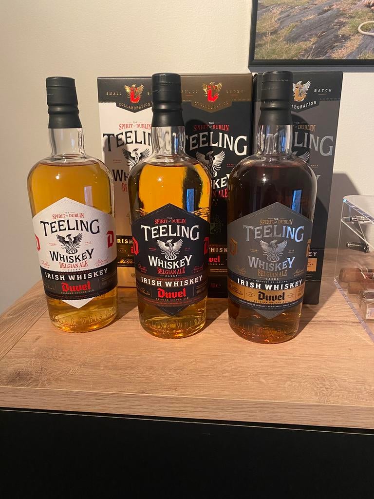 Teeling Duvel batch 1-2-3 volledige reeks whisky, Verzamelen, Ophalen of Verzenden