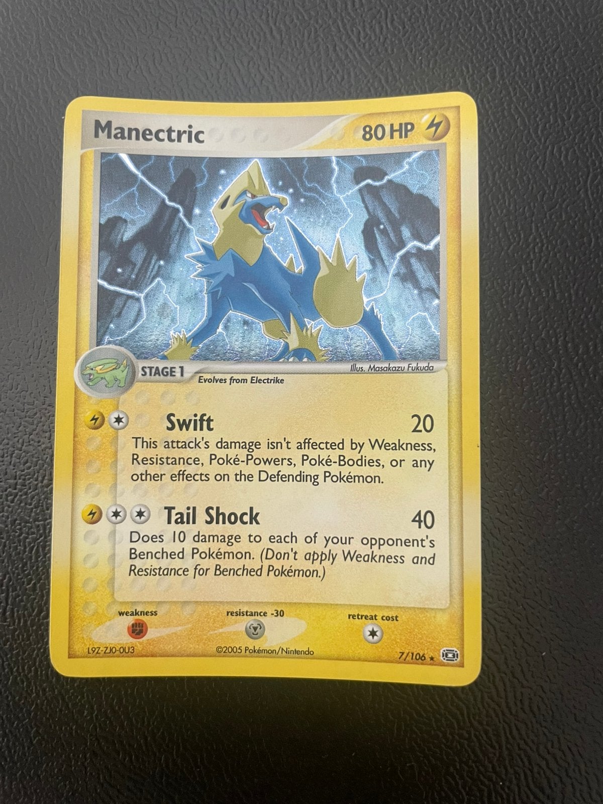 Manectric holo ex emerald, Ophalen of Verzenden, Zo goed als nieuw