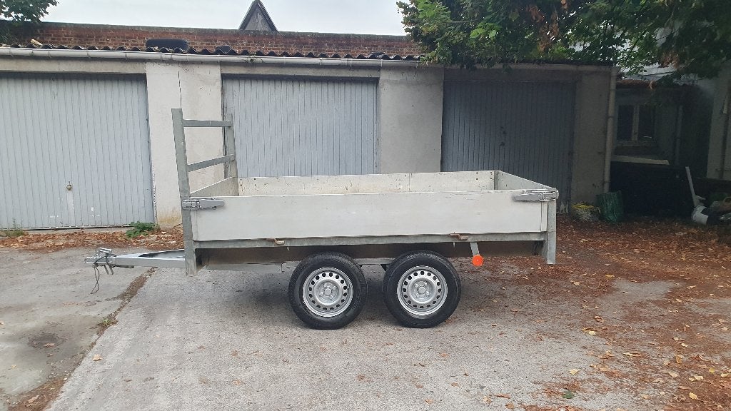 Remorque double essieux 750kg Aluminium 2,60cm/1,55cm, Ophalen of Verzenden, Zo goed als nieuw