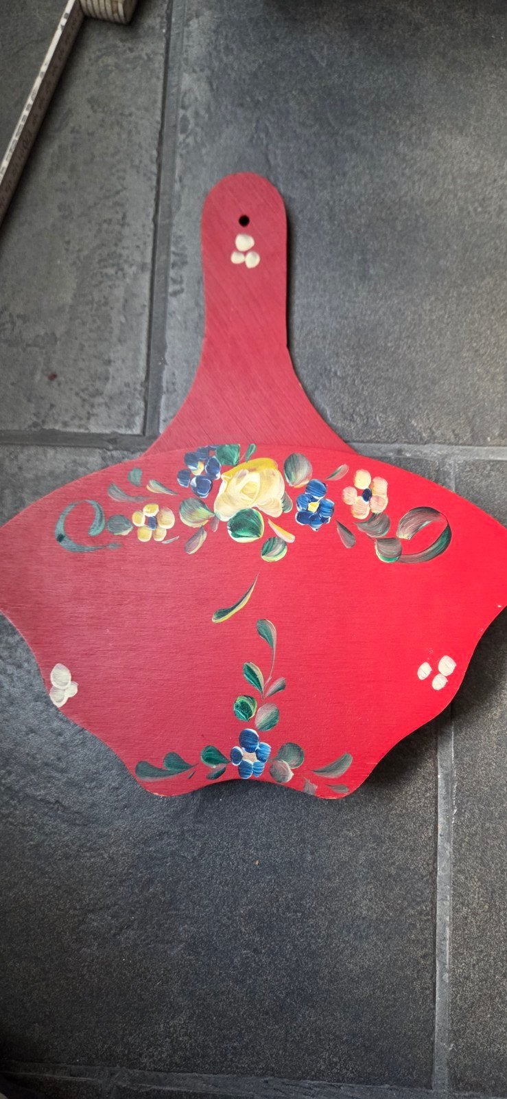 Vintage Houten Koffiefilterhouder – Handgeschilderd, Ophalen