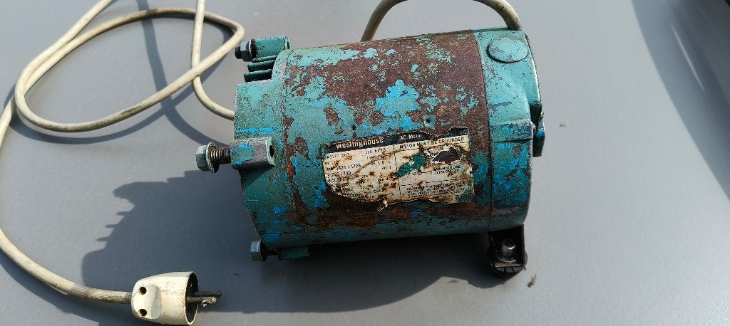 electrische motor 1/2 pk, 220 v, Westinghouse, Doe-het-zelf en Bouw, Motoren, Ophalen, Gebruikt, Elektromotor, 1400 tot 1800 rpm