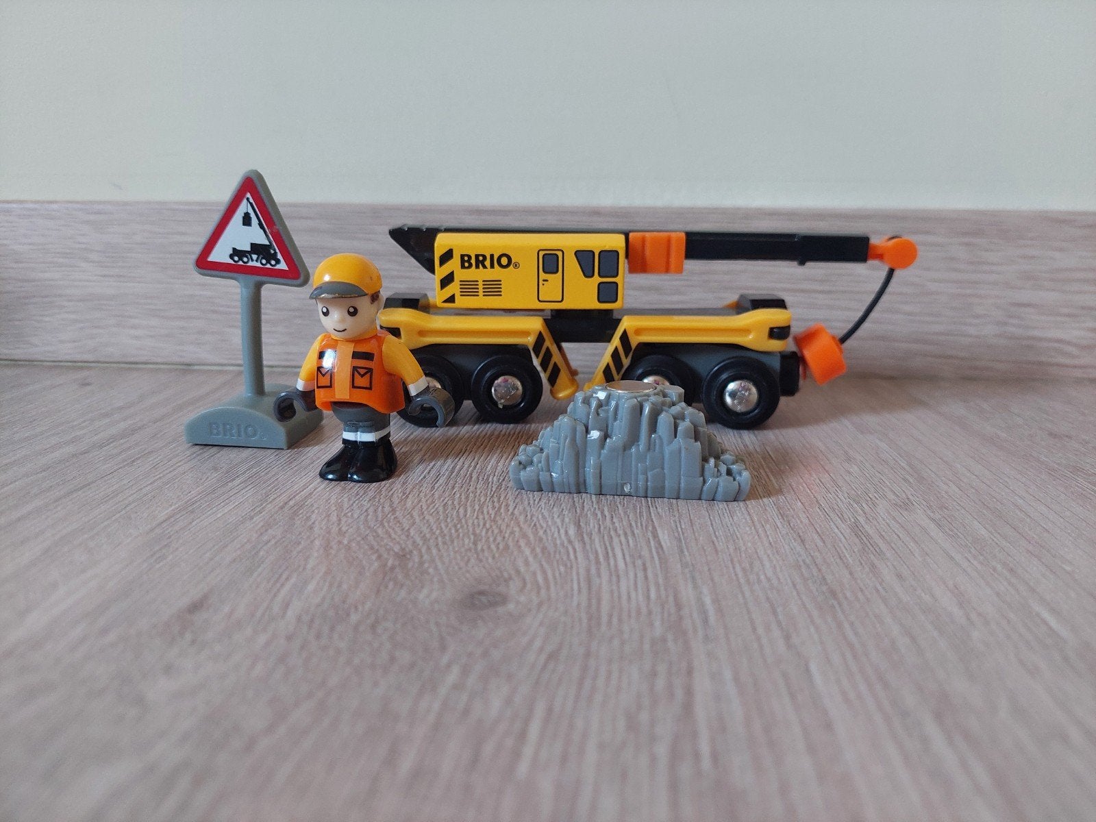 Brio grote kraan en laadwagen + vrachtschip, Ophalen of Verzenden, Zo goed als nieuw
