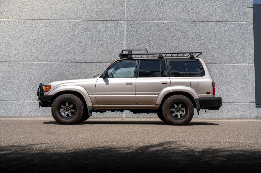 Toyota Landcruiser FJ80 Benzine 8pl airco automaat, Auto's, Toyota, Bedrijf, Te koop, Landcruiser, 4x4, Airconditioning, Centrale vergrendeling