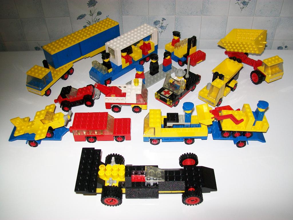 Lego 1970 1980 - F1 Auto Autobus Camion Zandkieper Truck, Enlèvement ou Envoi, Utilisé, Ensemble complet, Lego