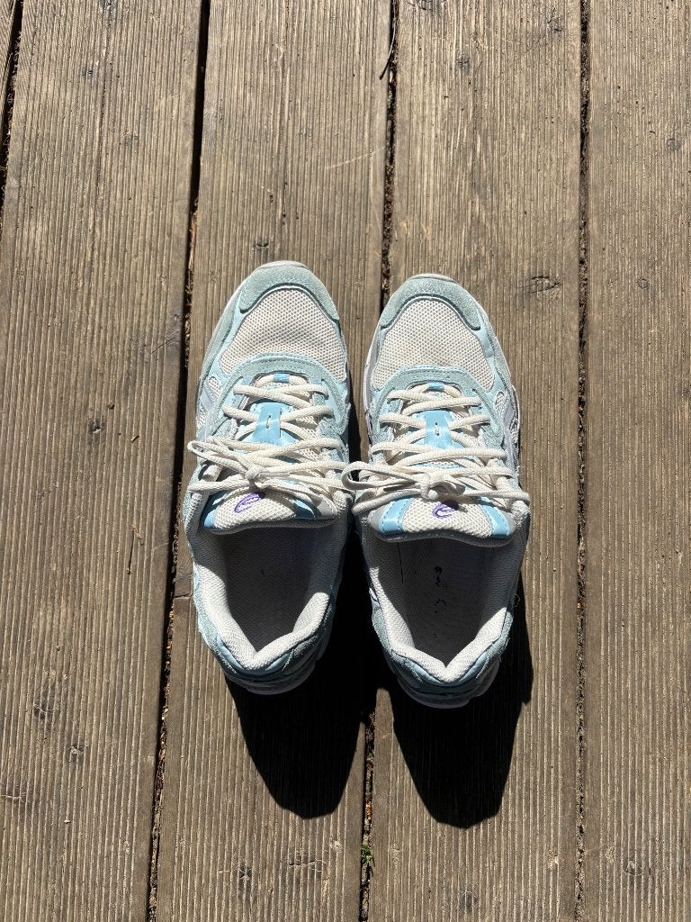 Asics gel nyc bleu clair, Porté, Bleu, Asics, Baskets