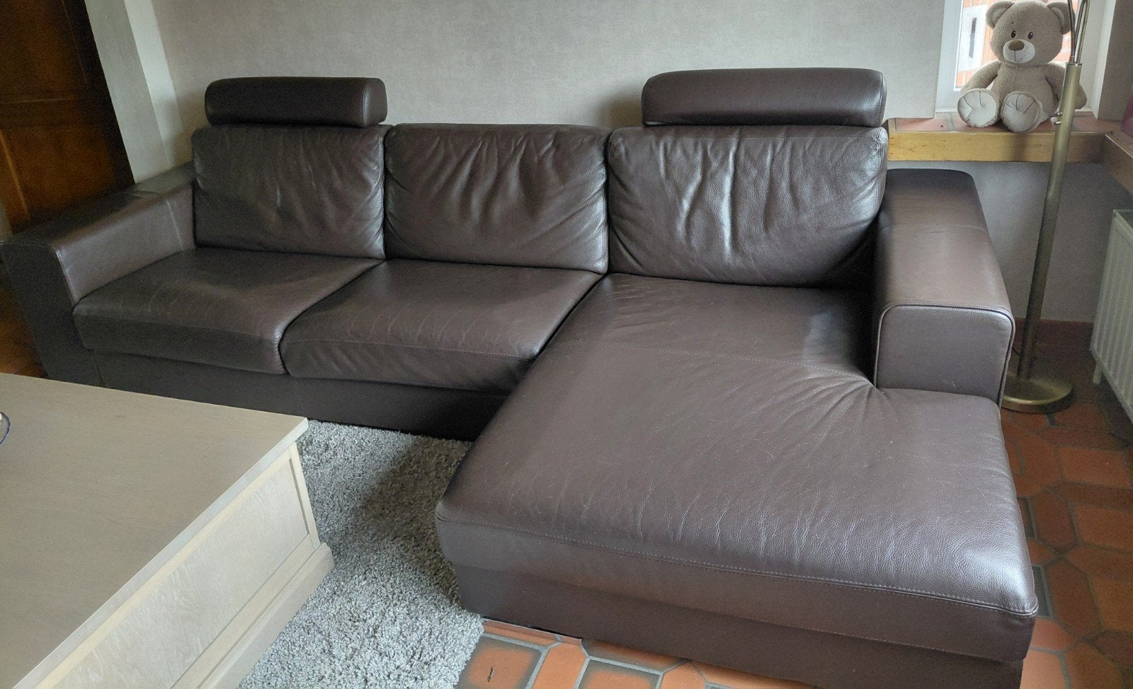 leren zetel met longseat, Ophalen, Leer