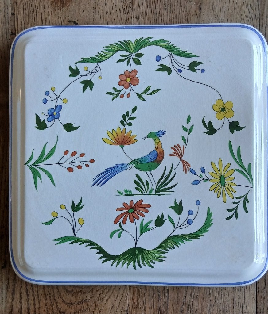 Dessous de plat Gien, motif Oiseaux de Paradis, Enlèvement ou Envoi