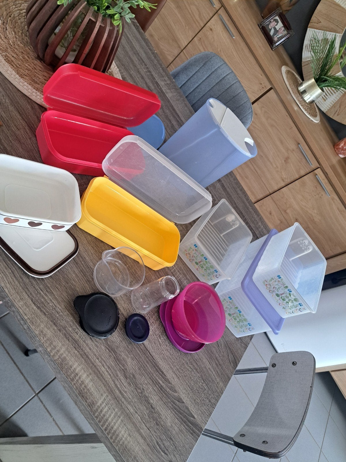 Lot Tupperware occasion, Maison & Meubles, Enlèvement ou Envoi, Jaune