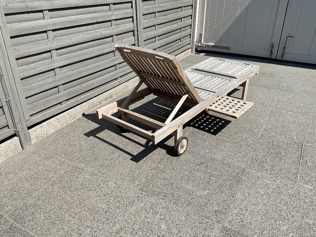 Tuinmeubelen, Jardin & Terrasse, Chaises longues, Enlèvement, Comme neuf, Bois, Mobile
