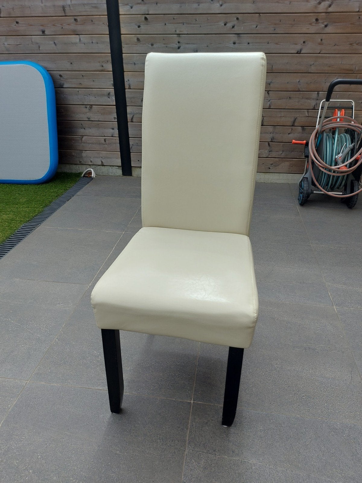 6 lederen eetkamerstoelen, Ophalen