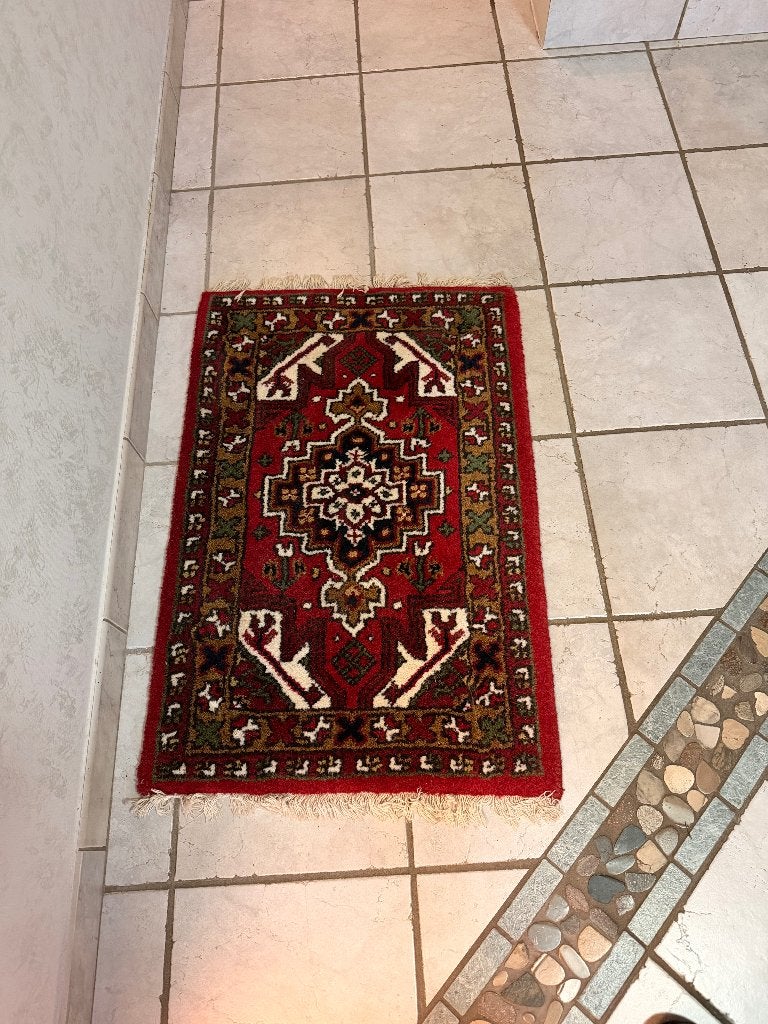 Petit tapis oriental rouge, Ophalen, Gebruikt, Rood